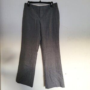 Banana Republic Jackson Fit Stretch Wool Long Wide Leg Gray Dress Pants Size 6